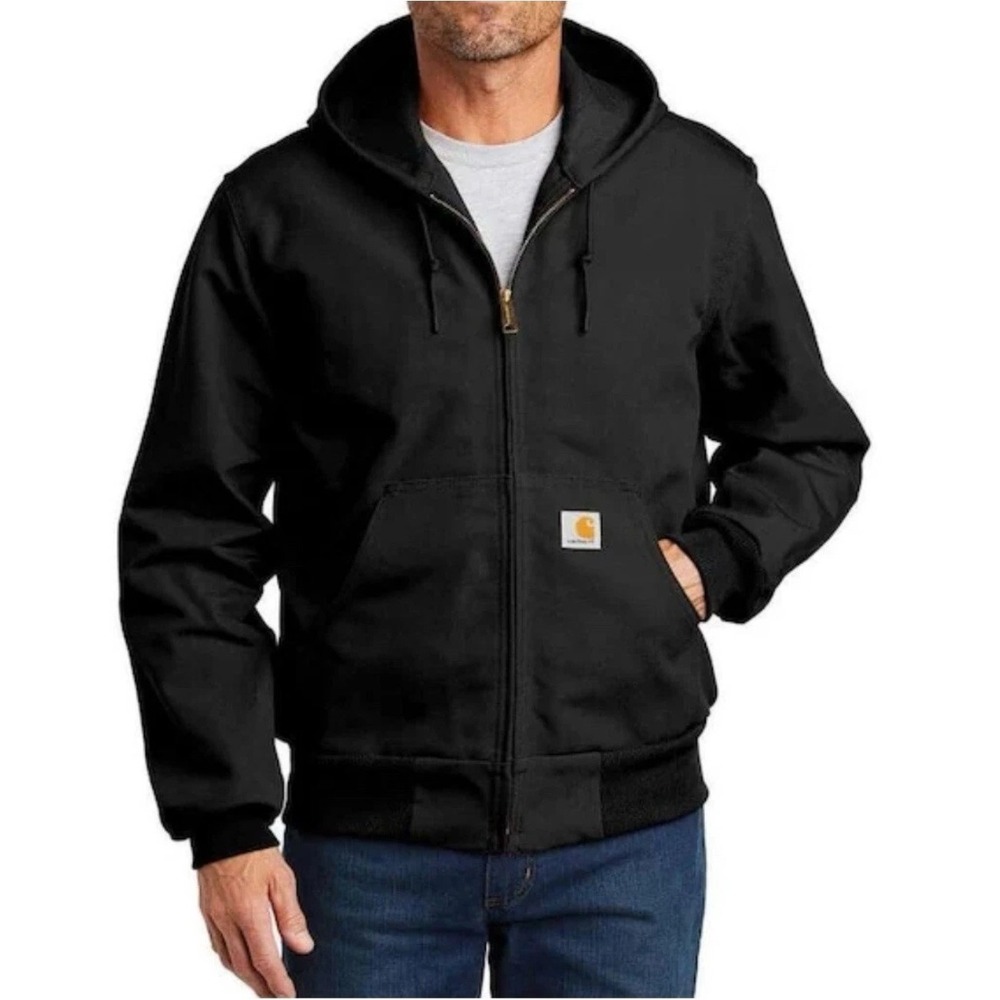 Carhartt Mens Firm Duck Thermal-Lined Loose Fit Active Jacket Black S NEW! $130